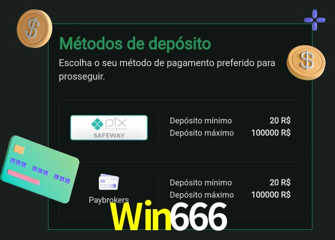 O cassino Win666 oferece uma grande variedade de métodos de pagamento